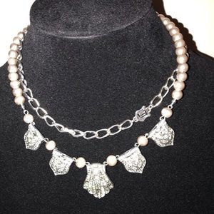 Juicy Couture double strand pearl/stone necklace